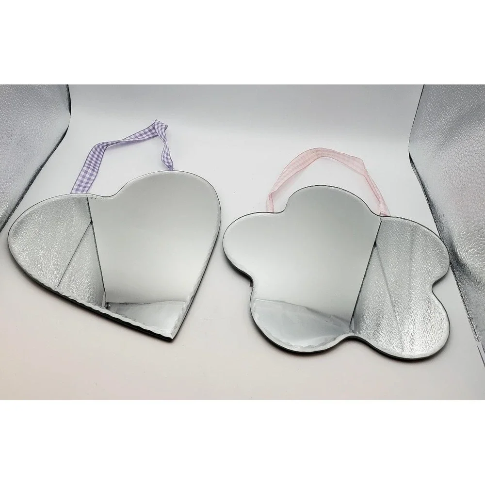 Vintage Home Interiors Kids Heart & Cloud Wall Mirrors Set